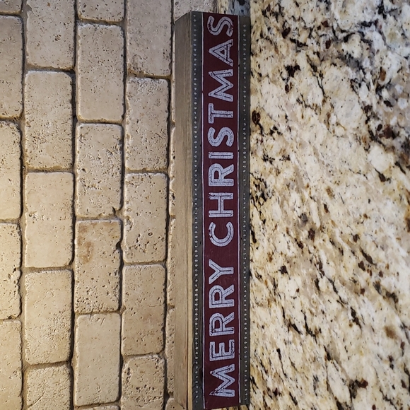 MERRY CHRISTMAS Wooden Box Sign - Picture 1 of 5
